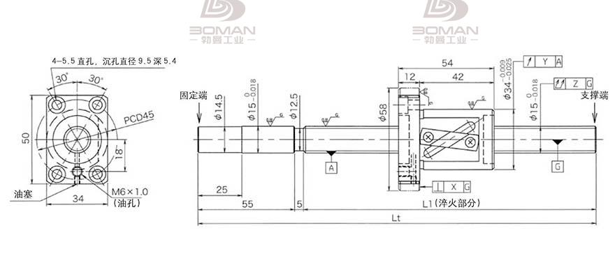 KURODA GG1515AS-BALR-1100A 黑田丝杆替换尺寸图解视频