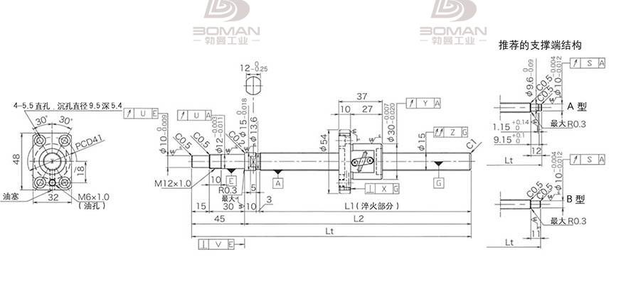 KURODA GP1502DS-BAPR-0300B-C3S 日本黑田丝杆和THK丝杠