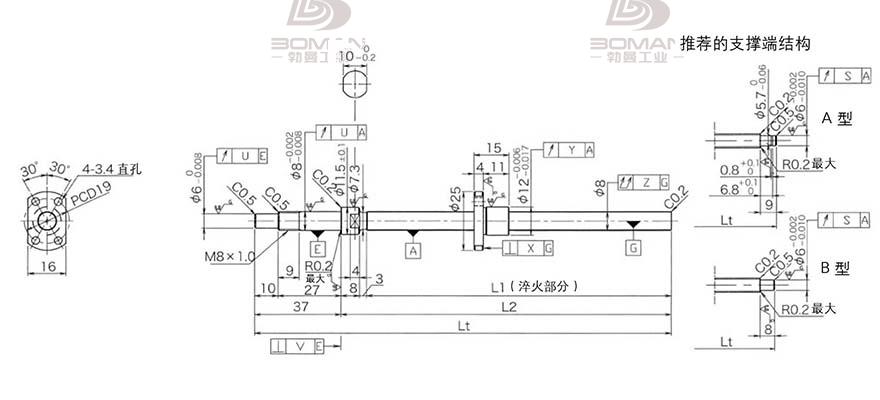 KURODA DP0801JS-HDNR-0180B-C3S 黑田丝杆和TBI丝杠